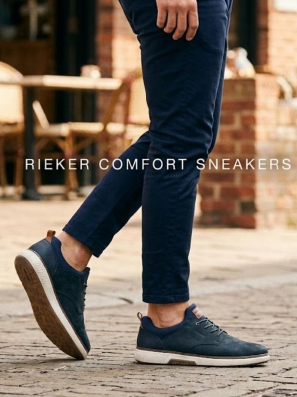 Rieker Blue Nubuck Casual Oxford Sneakers Men Size 46 EU 12 US Comfort Walking